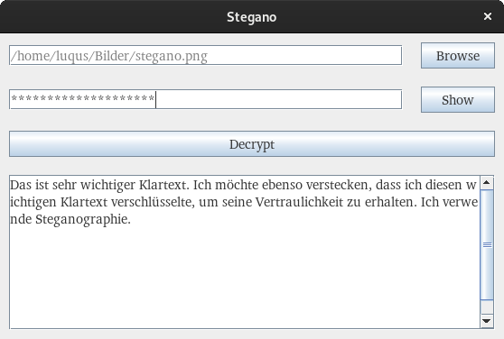 Prozess der Entschlüsselung