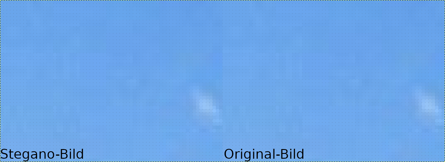 Unterschied zwischen verändertem Bild und Originalbild nicht bemerkbar